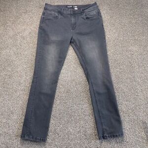 Cultura Jeans Mens 36x32 Black Skinny Stretch Denim Pants Faded Wash